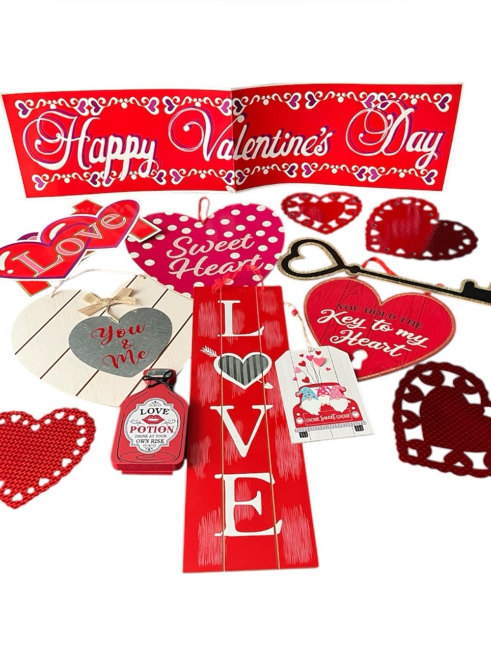 Valentine’s Day Home Decor Bundle – Hearts, Love Signs & Decorations